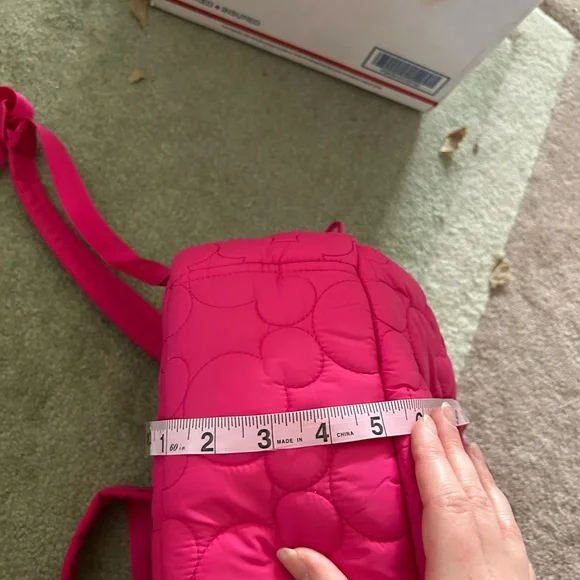 Vera Bradley Pink Quilted Backpack - Picture 8 of 10